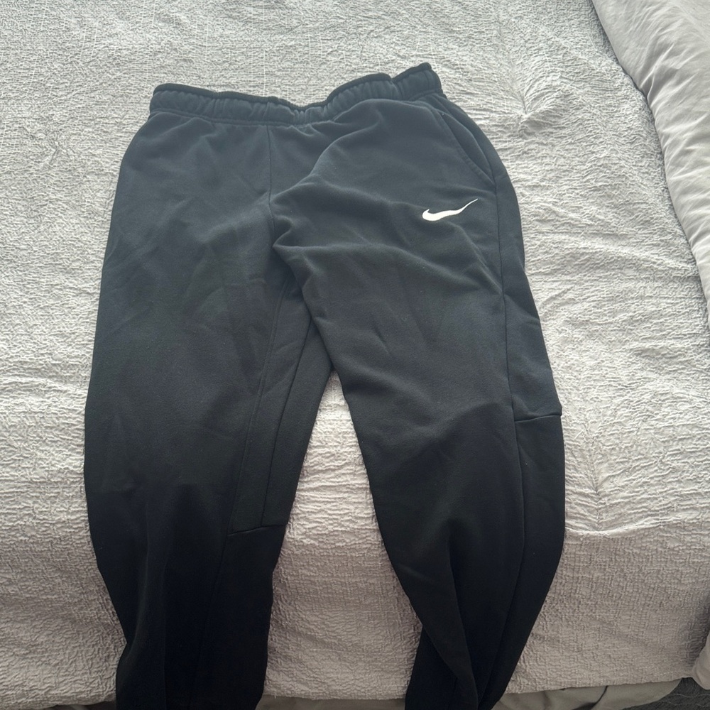 Nike Men’s Black Sweatpants with White Logo